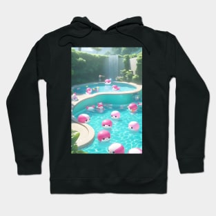 Cute Kawaii pool fluffy art Hoodie